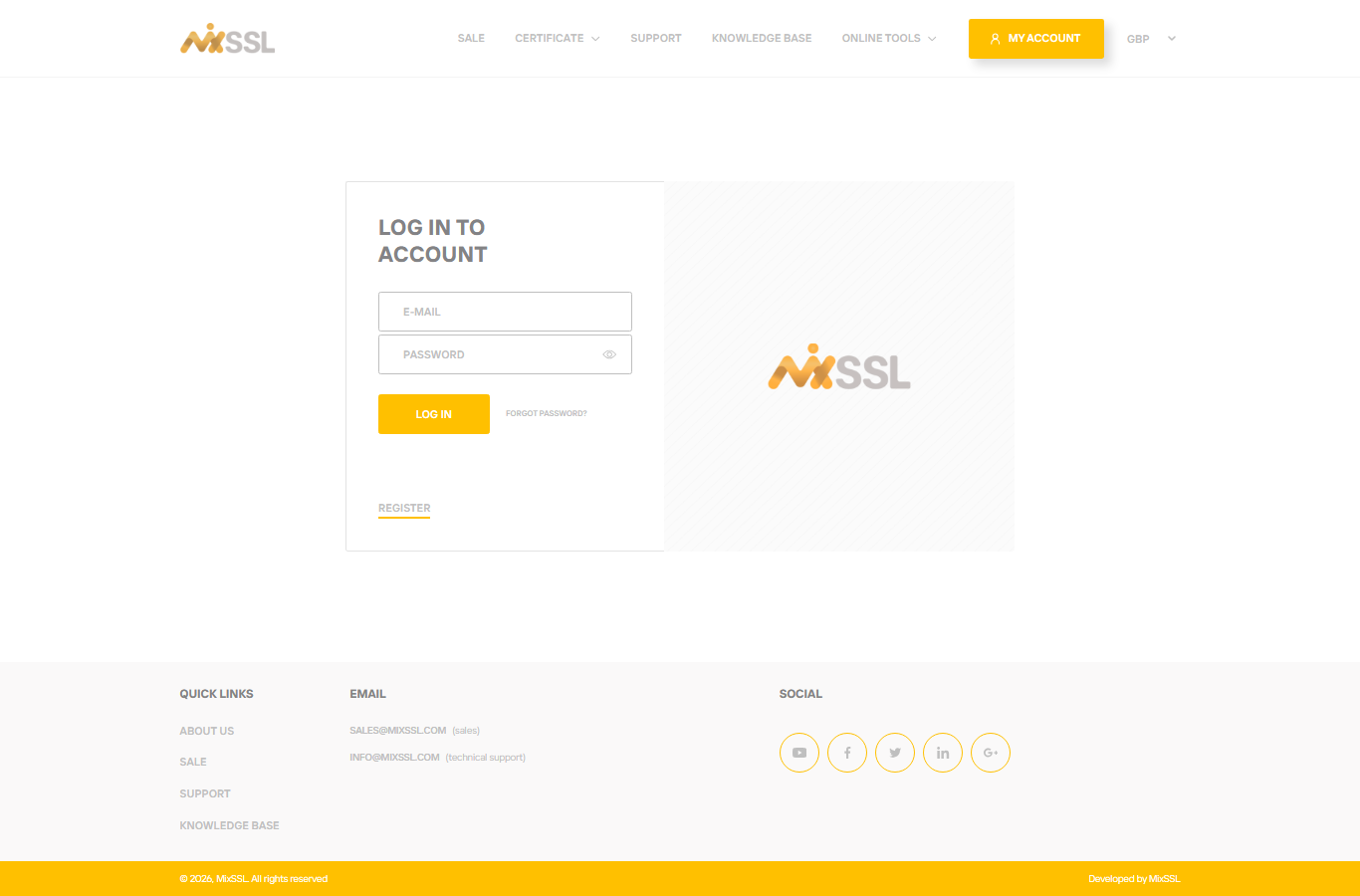 MixSSL login page