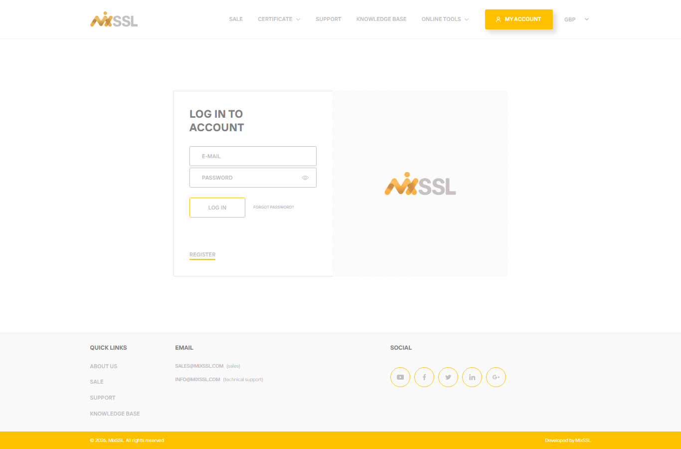 MixSSL login page